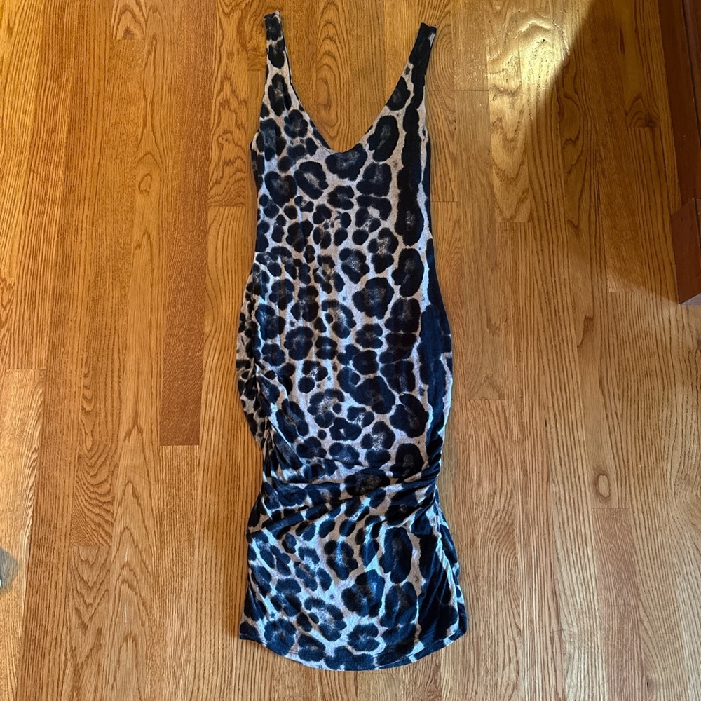 Velvet by Graham & Spencer Black and White Asymmetrical Bodycon Dress